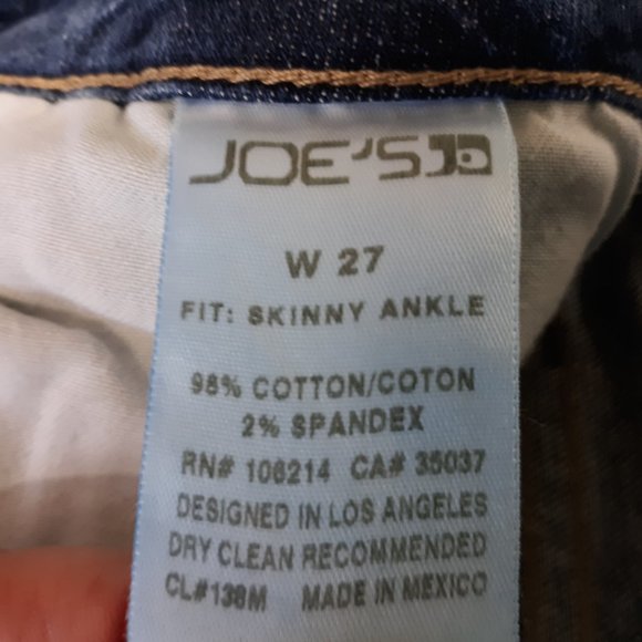 Joe's Jeans Women's Skinny Ankle Jeans Size 27 Distressed Keagan Wash Mid Rise - Picture 9 of 16
